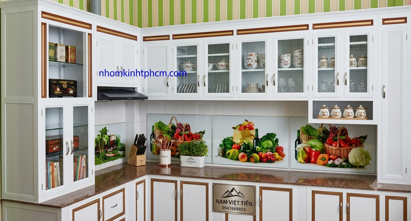 Thi Công Tủ Bếp Nhôm Kính TPHCM