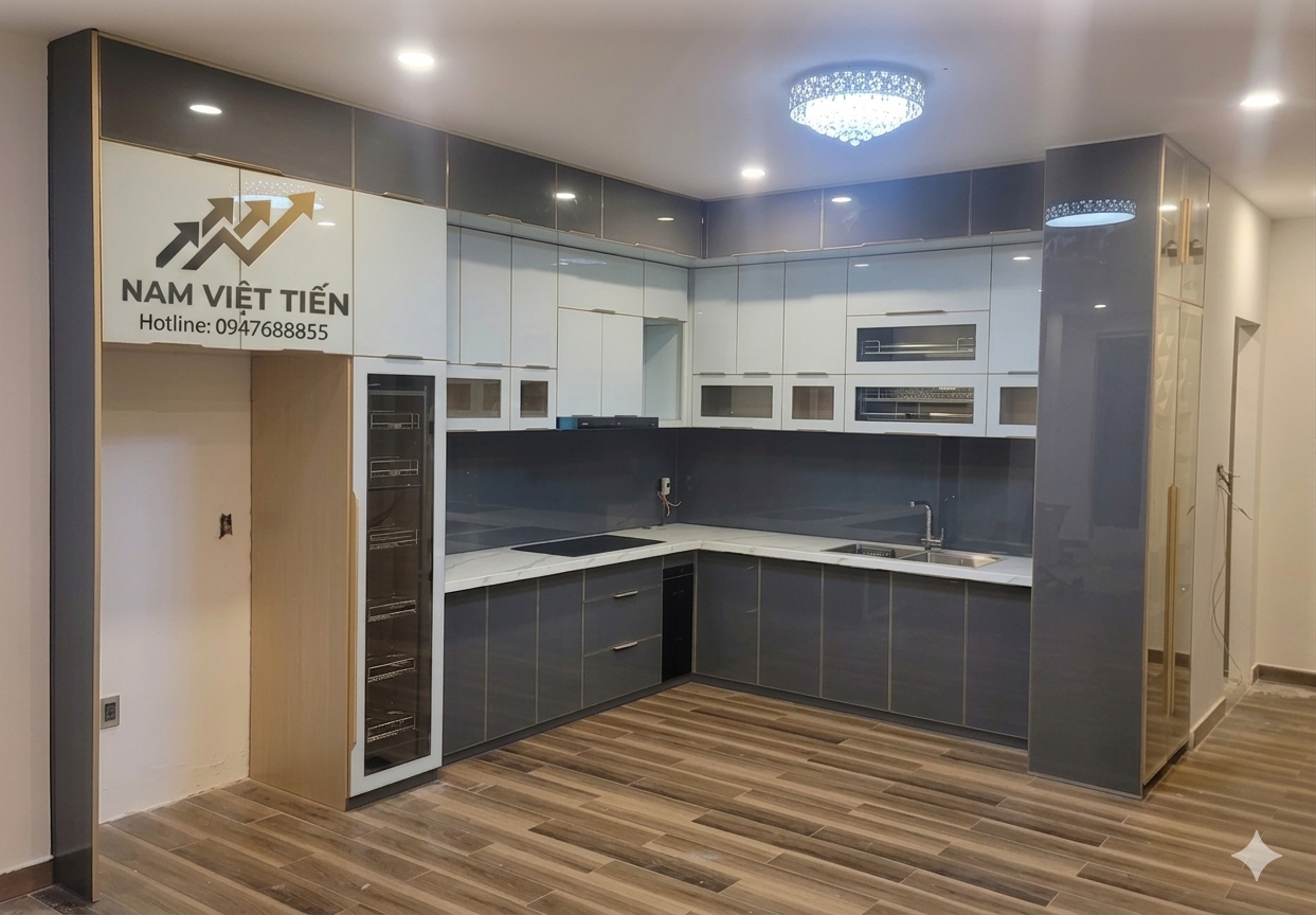 Khung tủ hợp kim nhôm cho khu bếp ẩm