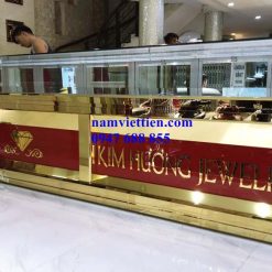 TỦ BẾP NHÔM - CỬA NHÔM KÍNH - KÍNH CƯỜNG LỰC 21 Tủ trưng bày vàng bạc đá quý cao cấp