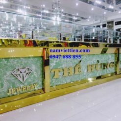 TỦ BẾP NHÔM - CỬA NHÔM KÍNH - KÍNH CƯỜNG LỰC 19 Mẫu tủ trưng bày vàng bạc đá quý