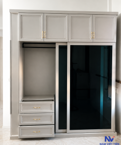 Mẫu tủ áo nhôm kính đẹp