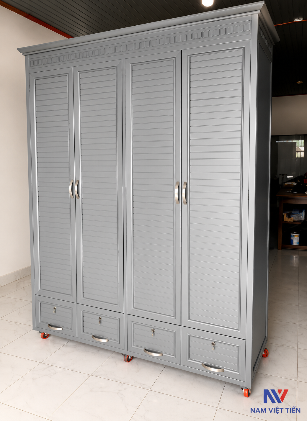 Tủ áo nhôm kính Xingfa Tủ áo nhôm kính Xingfa