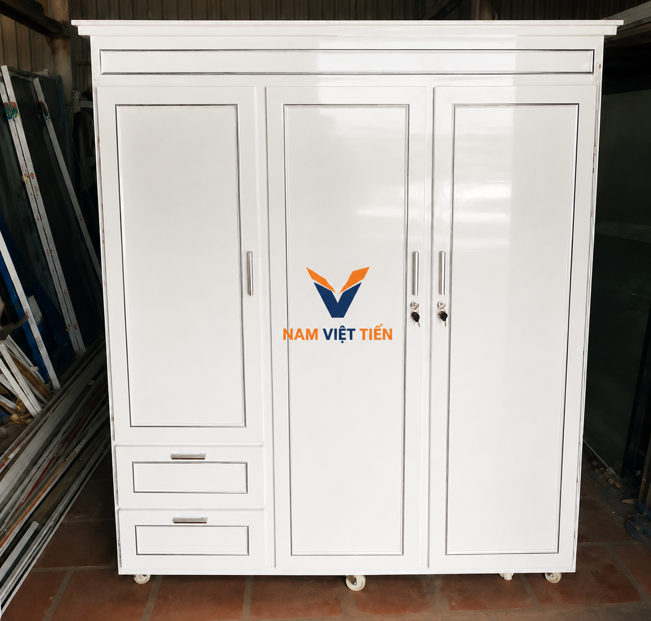 Tủ áo nhôm kính Xingfa Tủ áo nhôm kính Xingfa