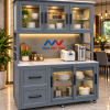 Tủ Bếp Di Động Có Chậu Rửa – ảnh khu bếp hoàn chỉnh Tủ bếp nhôm kính di động có chậu rửa bát và bếp điện