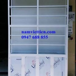 TỦ BẾP NHÔM - CỬA NHÔM KÍNH - KÍNH CƯỜNG LỰC 26 Tủ kệ đựng mỹ phẩm nhỏ
