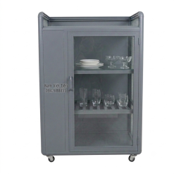 TỦ BẾP NHÔM - CỬA NHÔM KÍNH - KÍNH CƯỜNG LỰC 23 Tủ chén nhôm kính mini