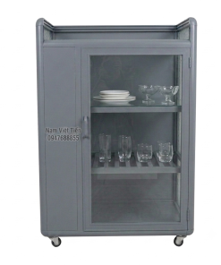 Tủ chén nhôm kính mini