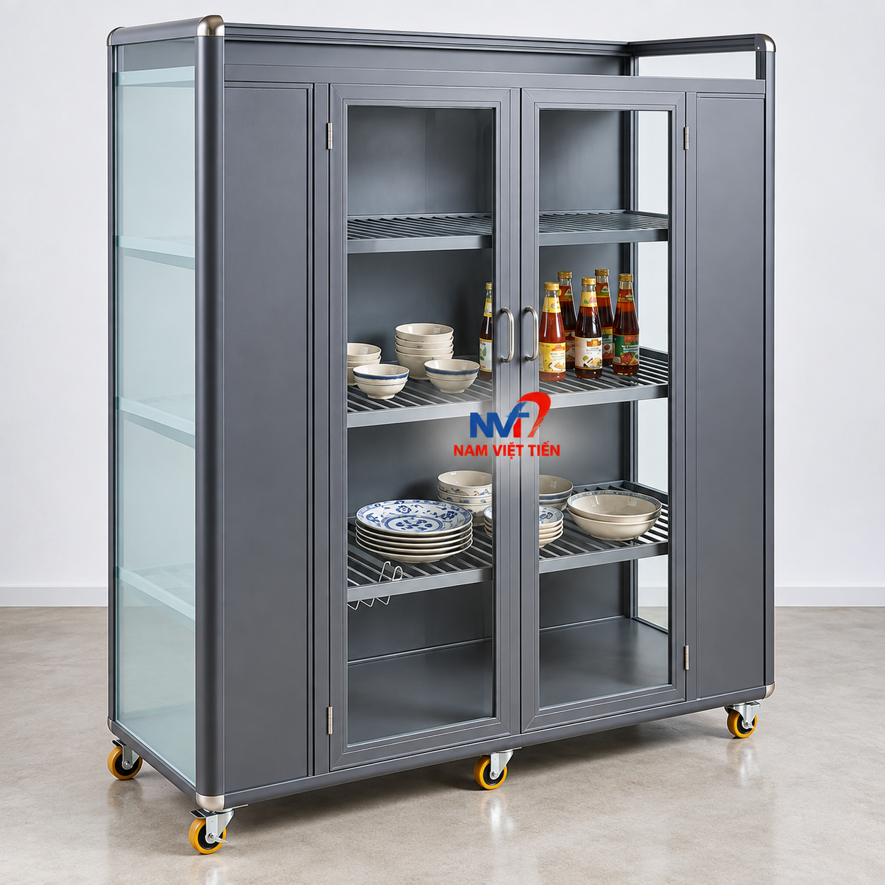 tu-chen-nhom-xingfa-gia-re Tủ Chén Nhôm Kính Giá Rẻ - Ảnh 2