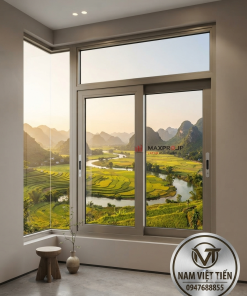 Cửa sổ nhôm Maxpro mở quay lấy gió cho nhà phố