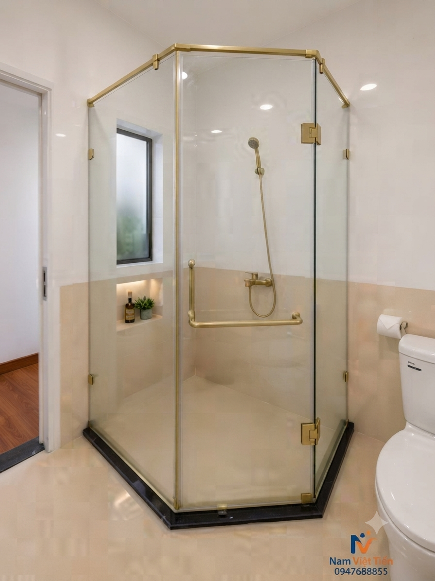 Mẫu phòng tắm kính đẹp cho nhà phố
