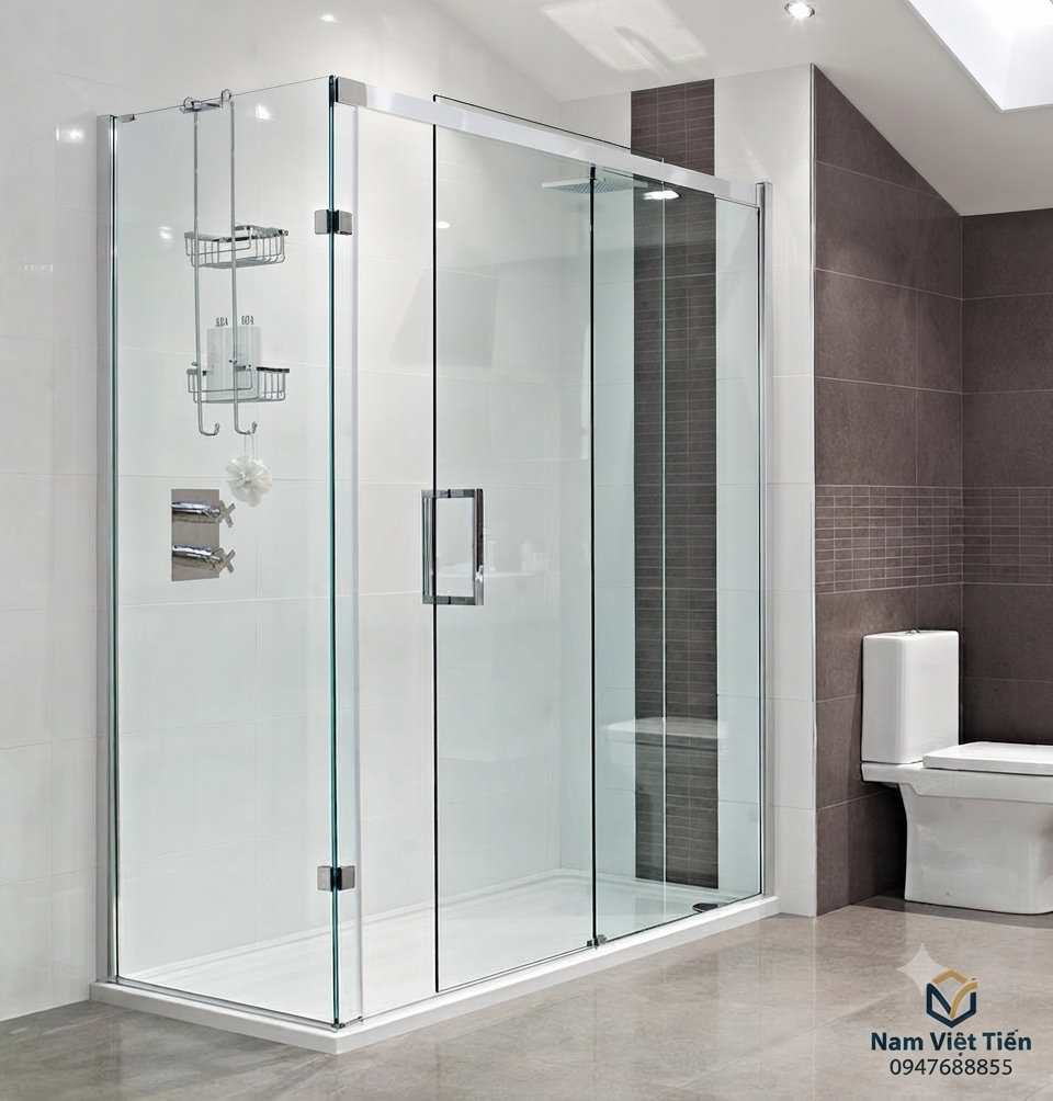 Vách kính phòng tắm cường lực sang trọng