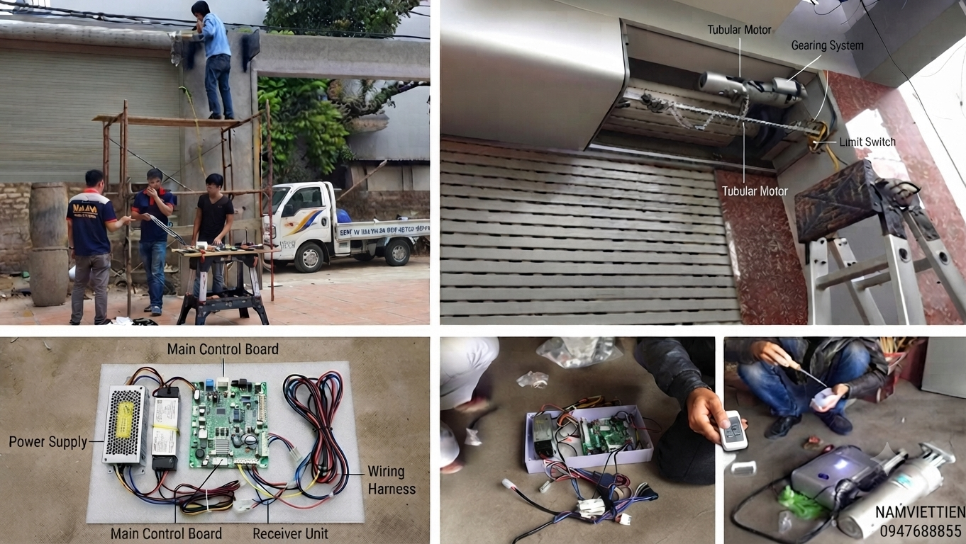 Kỹ thuật viên lắp đặt cửa cuốn Kỹ thuật viên lắp đặt cửa cuốn
