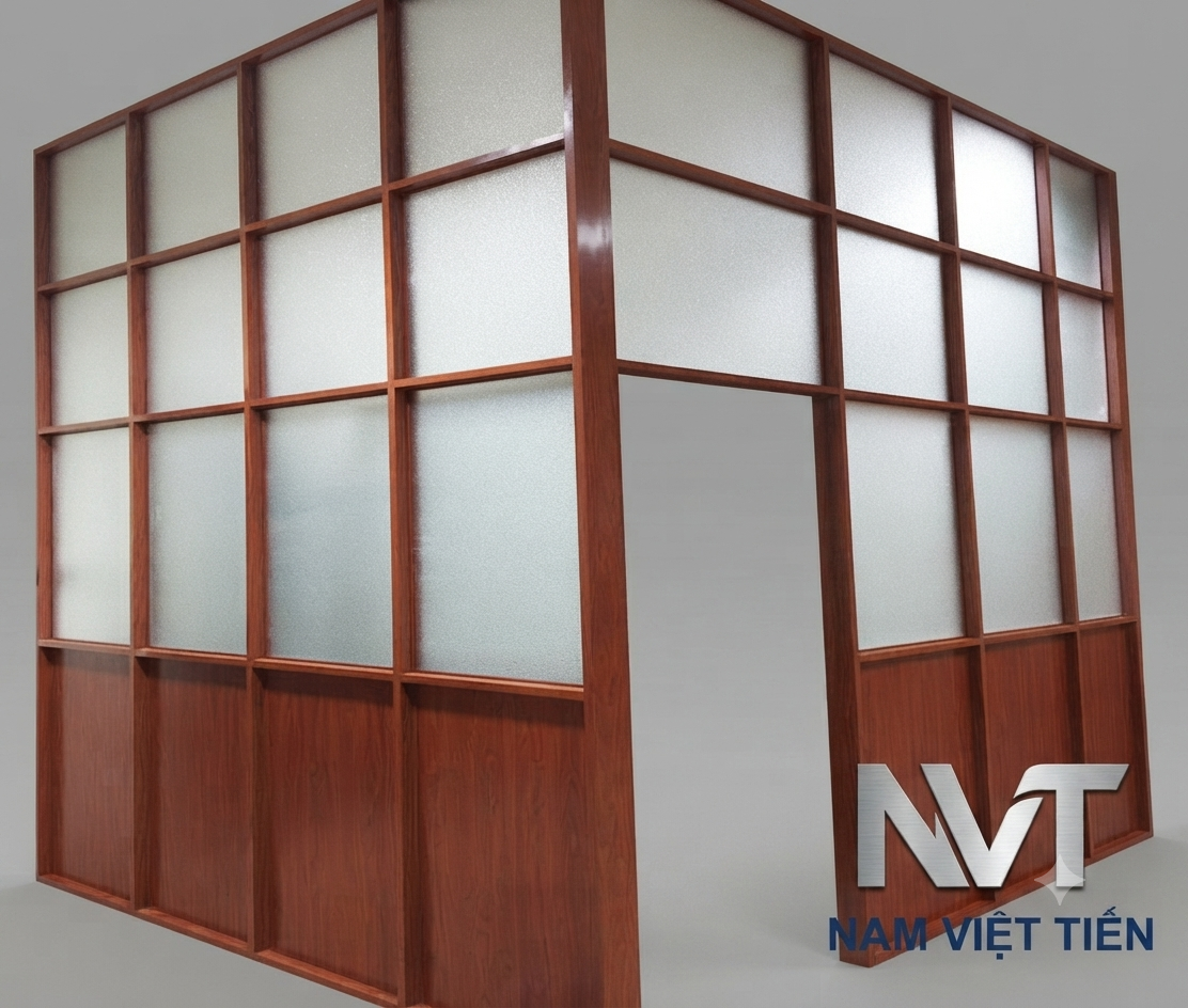 Vách ngăn nhôm kính văn phòng - không gian văn phòng - ảnh 4