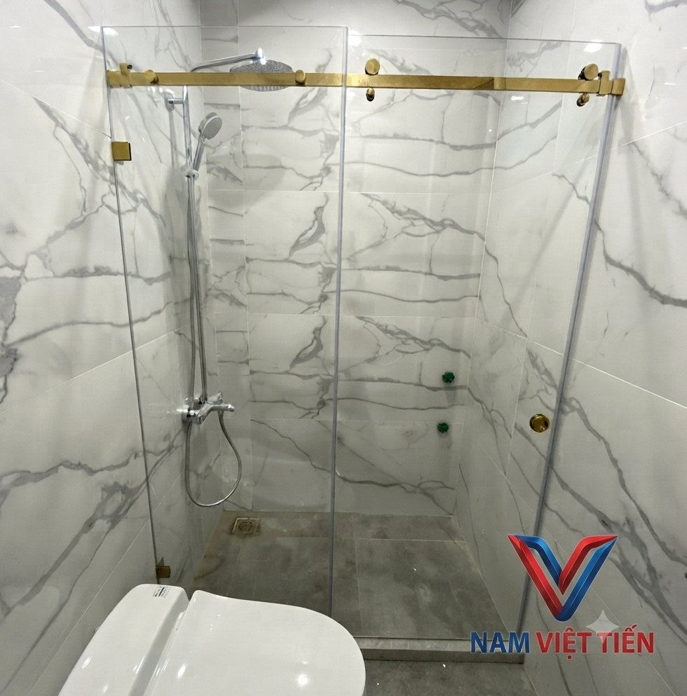 cabin tắm kính cửa lùa