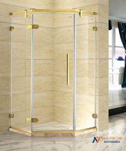 Vách tắm kính 135 độ