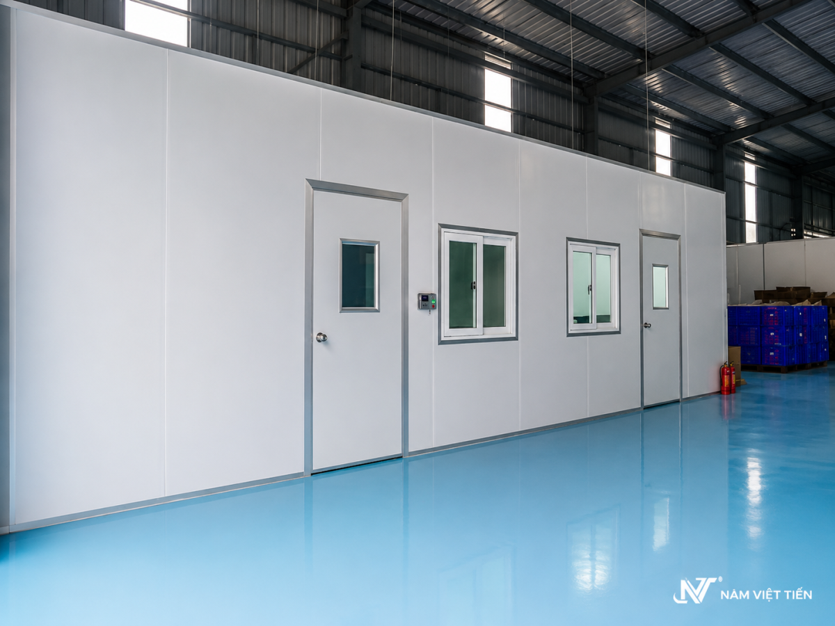 vách ngăn panel pu cách nhiệt cho kho lạnh