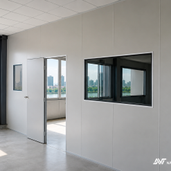 vách ngăn panel rockwool chống cháy