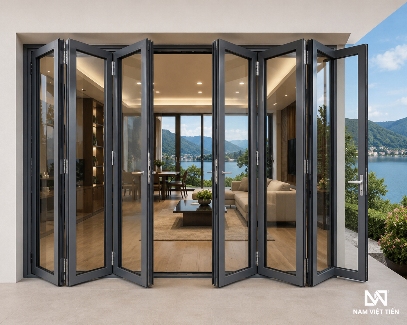 Cửa Xếp Trượt Nhôm Xingfa 8 cua xep truot 2