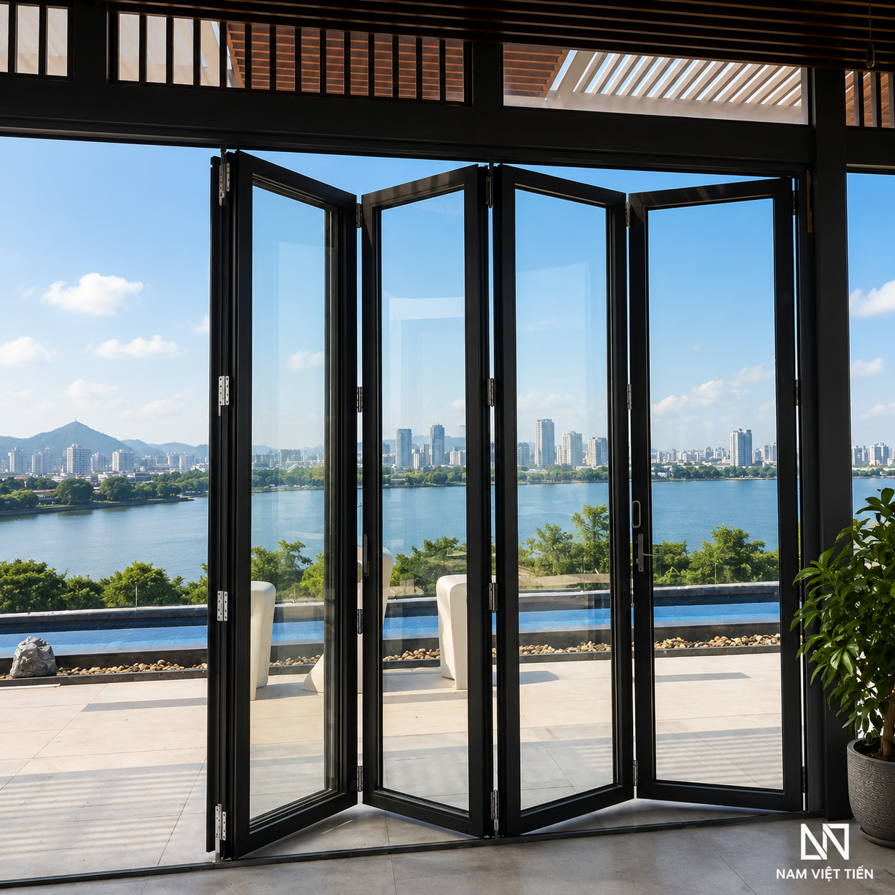Cửa Xếp Trượt Nhôm Xingfa 6 cua xep truot