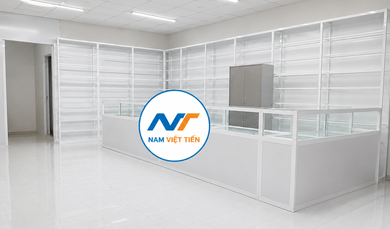 Dự toán tủ quầy thuốc theo mẫu thiết kế