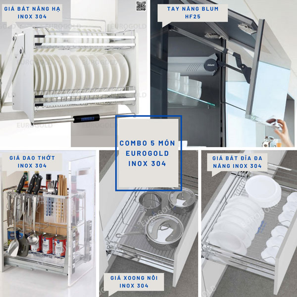 Báo Giá Tủ Bếp Nhôm Kính 4 phu kien tu bep nhom kinh