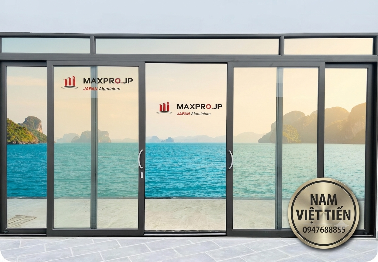 Thi công cửa nhôm Maxpro mở trượt Thi công cửa nhôm Maxpro mở trượt tại TPHCM theo kích thước thực tế