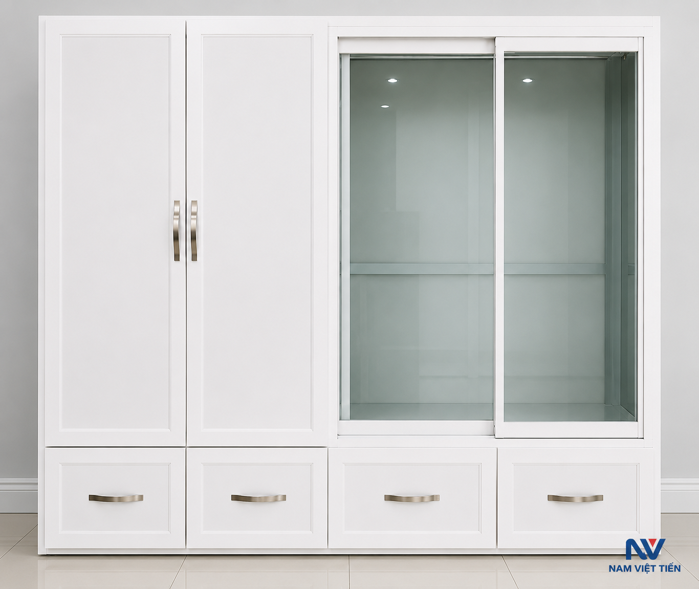 Tủ áo nhôm kính cửa lùa Tủ áo nhôm kính cửa lùa