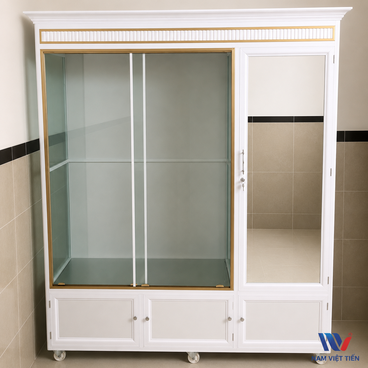 Tủ áo nhôm kính cửa lùa Tủ áo nhôm kính cửa lùa