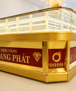 Quầy giao dịch tiệm vàng rộng Quầy giao dịch tiệm vàng bố trí rộng